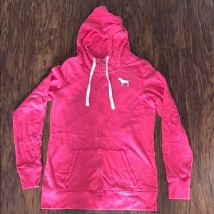 Victoria’s Secret PINK Hot Pink Zip Up Sweatshirt